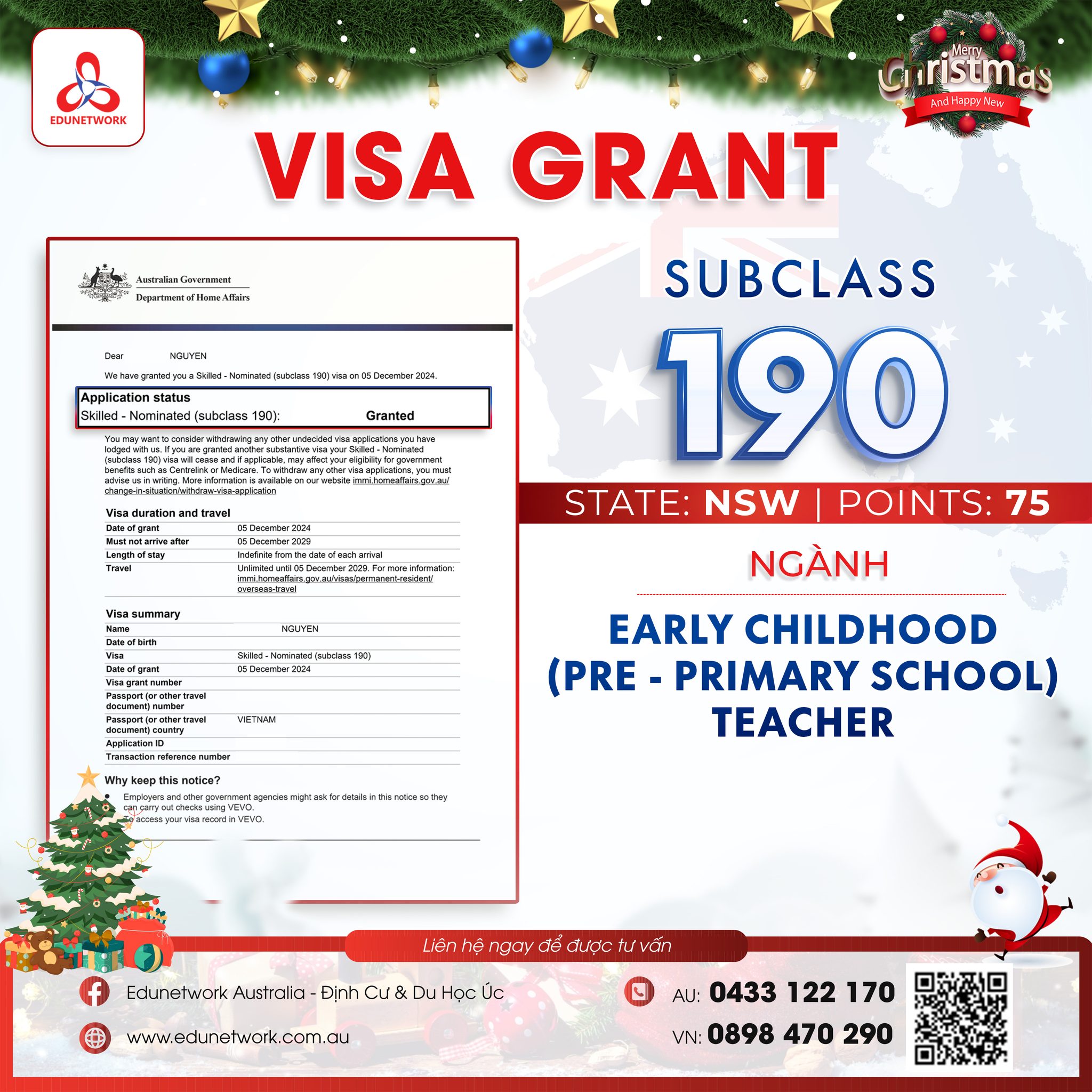 visa 189 nganh gv mam non