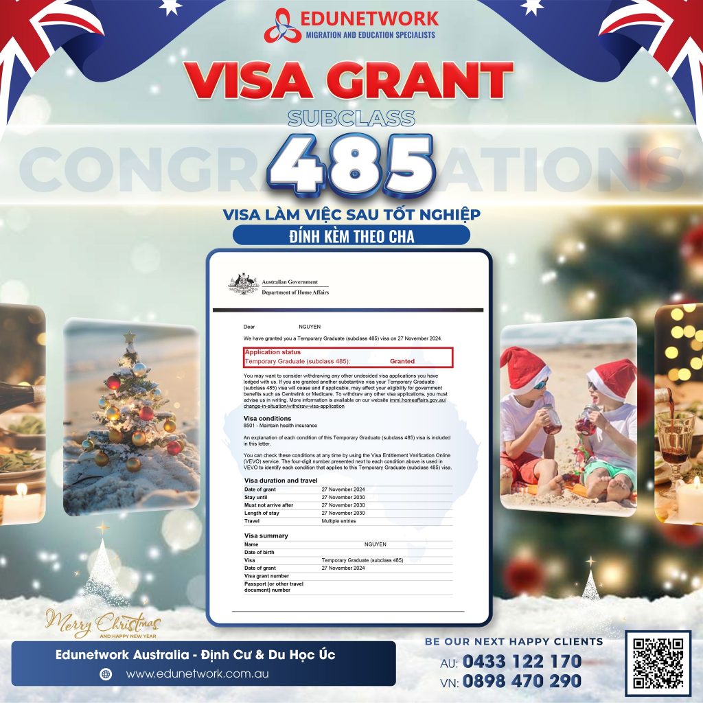 visa grant 485