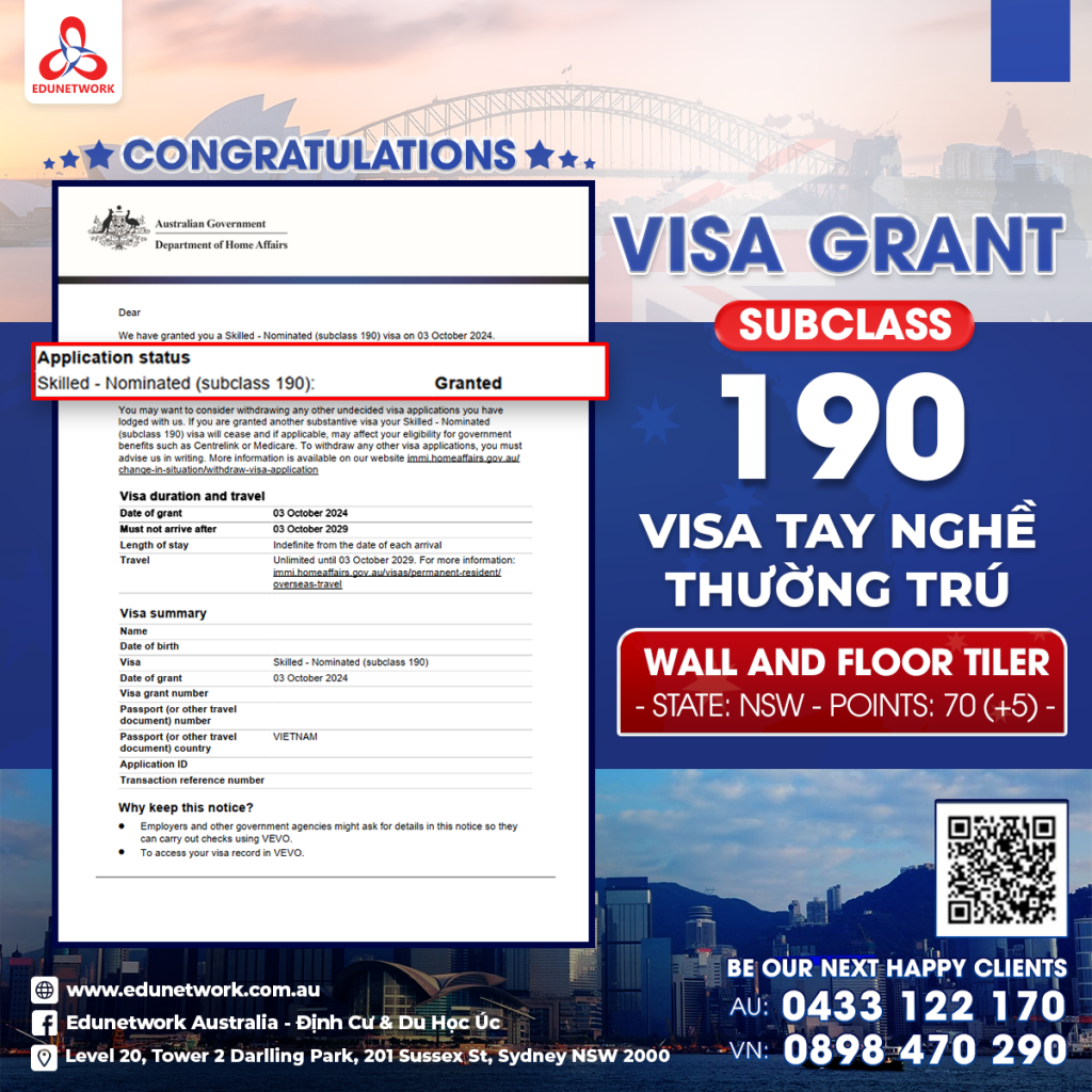 visa 190 nsw floor and tiler