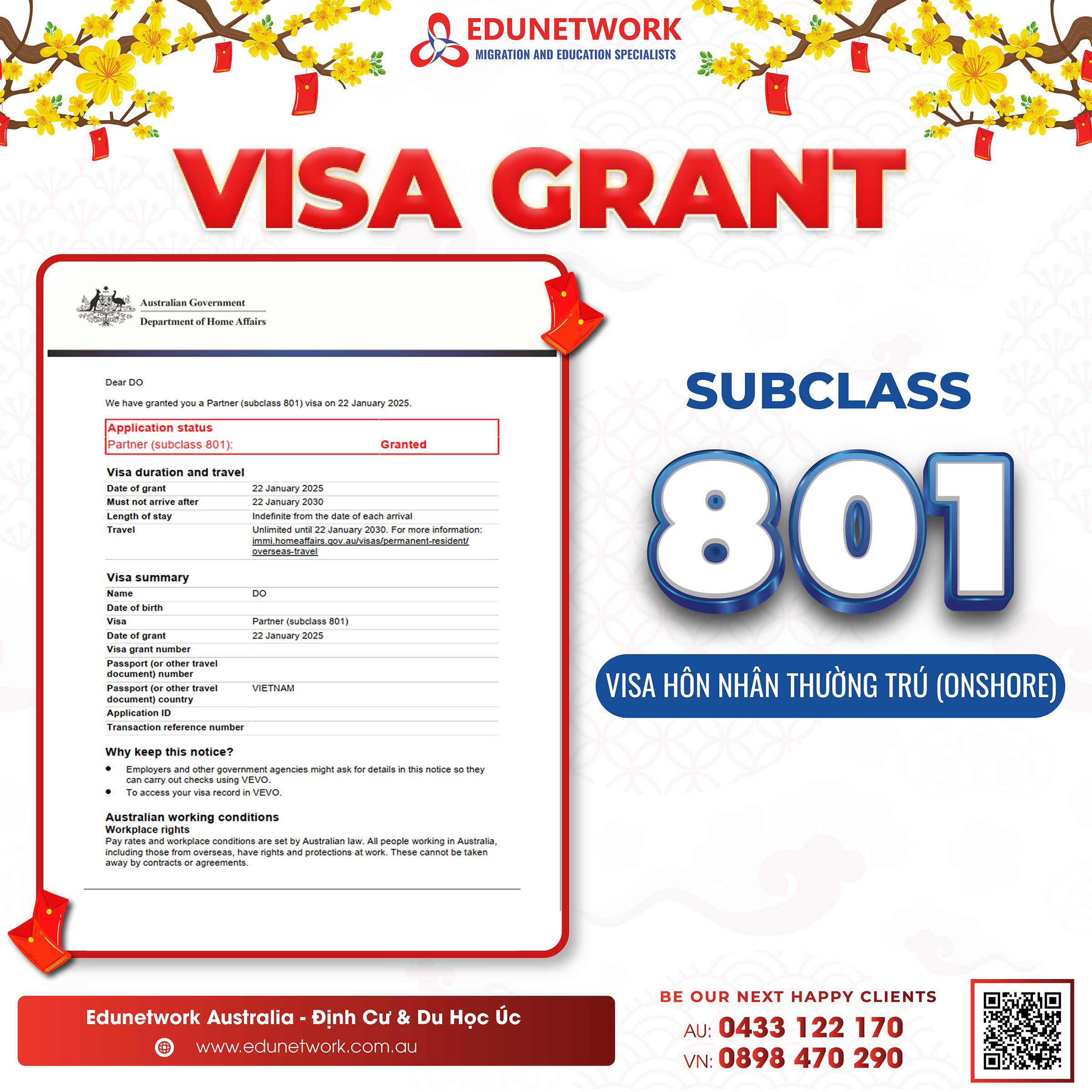 VISA 801 SAU 1 THANG