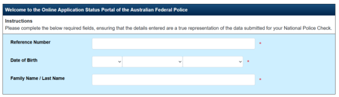 Theo dõi tiến độ police check