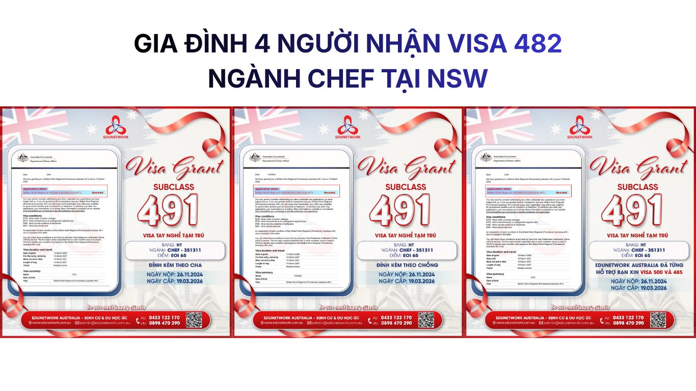 Nhận visa 482 ngành Chef tại NSW